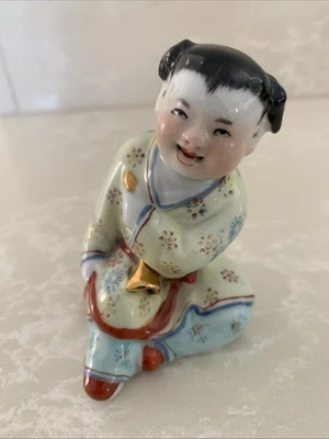 VTG Chinese Porcelain Figurine  China Child figure oriental Asian Sculpture 40A - Image 1 of 4