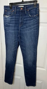 Madewell Jeans Damen 27 Blau Denim Distressed High Rise Slim Straight Leg Boy - Bild 1 von 9