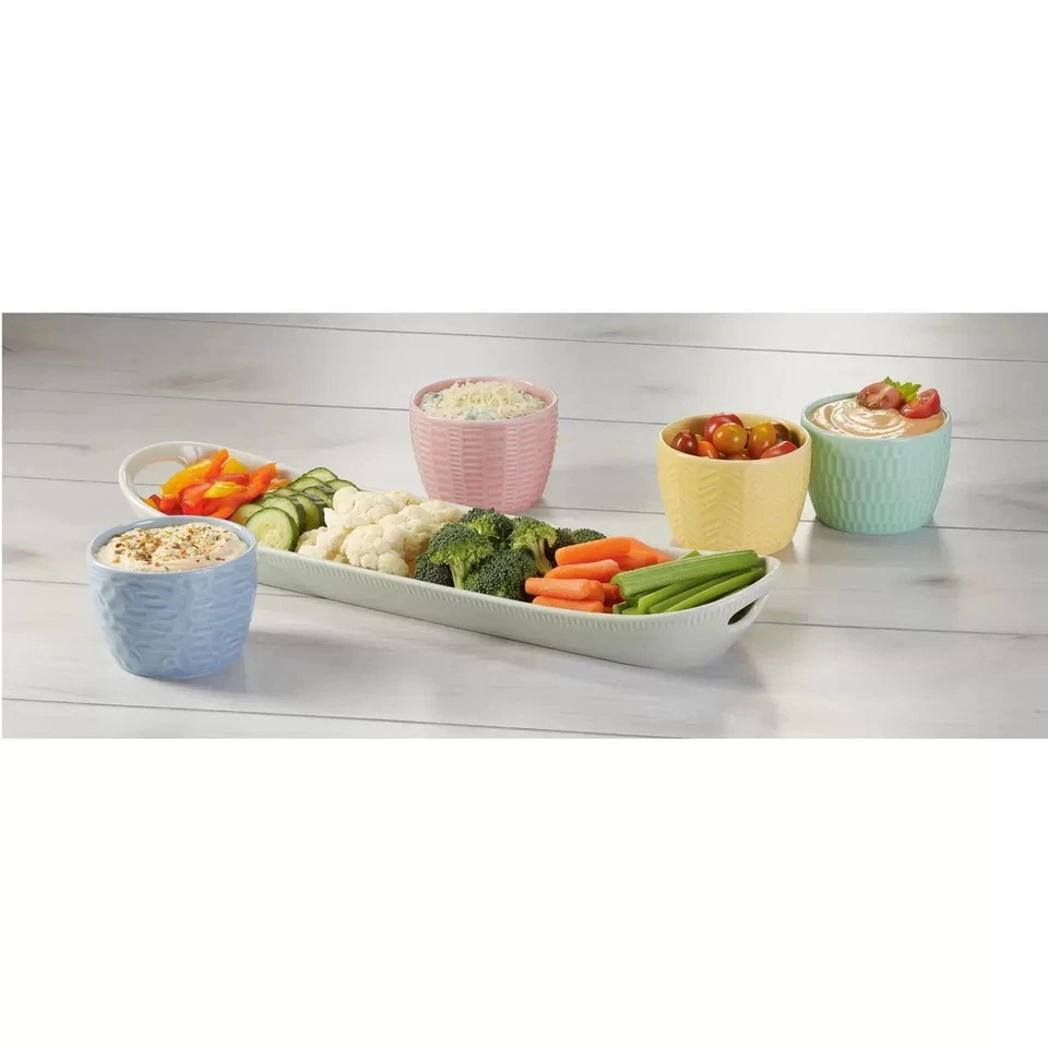 Bico Stoneware 5 Piece Serving Set - Image 1 of 4