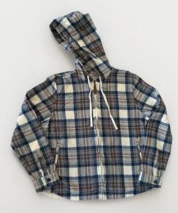 L.L. Felpa con cappuccio zip intera Bean Scotch a quadri vestibilità rilassata taglia small outdoor autunno - Foto 1 di 11