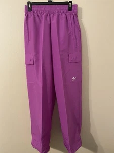 New NWT Adidas Essentials Woven Cargo Pants Purple Burst $75 Size Small - Picture 1 of 4