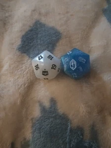 MTG Final Fantasy: Gift Bundle Shinra Blue Oversized D20 Die Dice and Regular - Picture 1 of 1