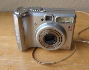 Canon PowerShot A530, 5.0MP Digital Camera, Silver - Picture 1 of 9