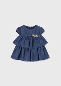 ABITO VESTITO VESTITI NEONATA MAYORAL 1825 COTONE BLU ORIGINALE PE 2023 - Picture 1 of 3