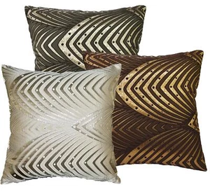 hj - Metallic Peacock Ace Pattern Cushion Cover/Pillow Case Custom Size - Picture 1 of 48