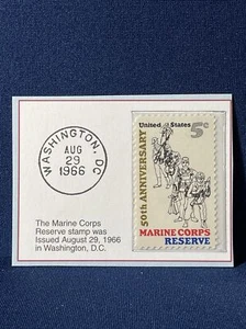 Estampilla de 5 centavos de dólar de The Marine Corps Reserve - En muy buen estado (1966) como nueva NH - Imagen 1 de 2