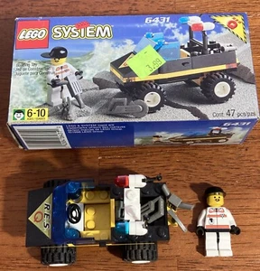 Vintage Lego Town Res-Q Set 6431 Road Rescue 100% Complete w Box No Instructions - Picture 1 of 7