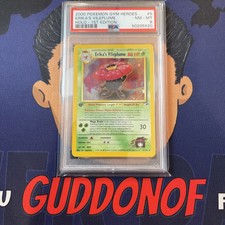 PSA 8 NEAR MINT-MINT 2000 Pokemon Gym Heroes ERIKA'S VILEPLUME #5 1st Edition