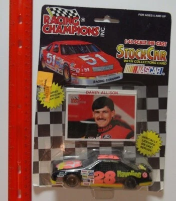 Davey Allison 1992 Racing Champions 1:43 Die Cast NASCAR #28 Havoline Sealed - Image 1 of 4
