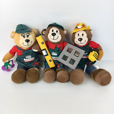 Bunnings Warehouse Teddy Bears x 3 Plush Toy Brian Bailey Bree Collectable