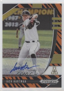 2020 Panini Prizm Draft Picks Tiger Stripe /25 Jack Hartman #PDP108 Auto