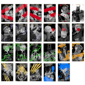 Disney Twisted Wonderland Gold Foiled Postcard MALLEUS IDIA AZUL RIDDLE KALIM - Picture 1 of 24