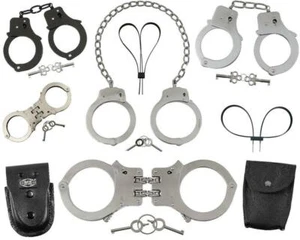 Security Handschellen – Mit Gelenk & Etui, schwere Ausführung, robust - Bild 1 von 13