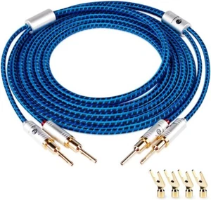 JIB Boaacoustic Blueberry Series 6N OCC® Speaker Cable, Convertible Banana Spade - Picture 1 of 7