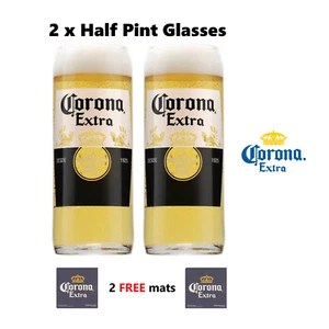 Corona Extra Half Pint Glass (2pcs) Corona Half Pint Glass Corona Glass - Picture 1 of 5