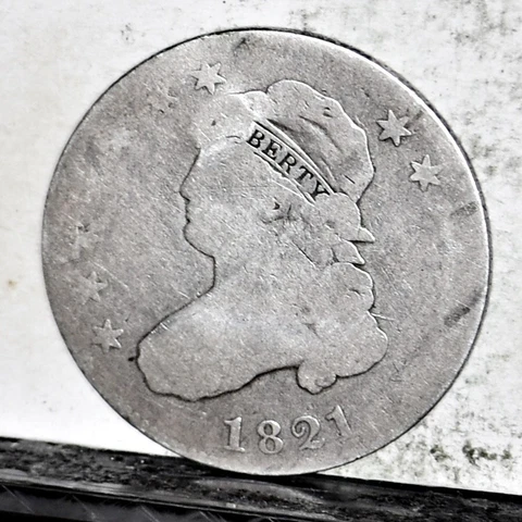 1821 Bust Quarter - AG Details (#45840) Cover