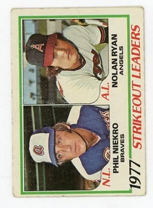 1978 TOPPS STRIKEOUT LEADERS RYAN AND NIEKRO #206 - Picture 1 of 2