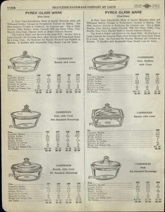 1923 PAPER AD 8 PG Pyrex Glass Ware Casserole Fire Baking Dish Tea Pot Engraved - Picture 1 of 8