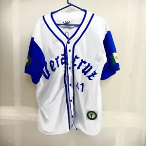 VERACRUZ AZULES TRIKOT #41 *LATIN LEAGUE* MEXIKO Größe Medium kleiner Fleck siehe Bild - Bild 1 von 8