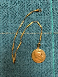Illinois Watch Co Abraham Lincoln Watch Fob - Picture 1 of 3