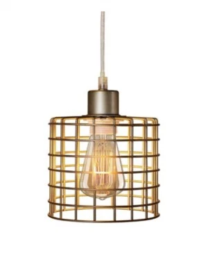 Антикварная серебряная металлическая подвесная лампа Cory Martin Fangio Lighting's 7,5 дюйма - Изображение 1 из 3