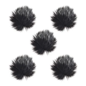 5pcs Furry Outdoor Mic Windscreen Muff  Lavalier Microphone Windshield L9Z0 - Picture 1 of 4