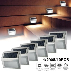 Solar LED Deck Lights Outdoor Stair Railing Path Lighting Garden Pool Yard Decor - Picture 1 of 19