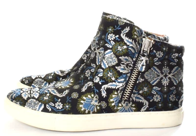 Zapatilla deportiva al tobillo GENTLE SOULS Carole negra floral metálica con cremallera, para mujer talla 6 Foto 1 de 4