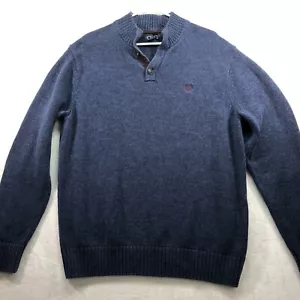 Chaps Herren marineblau braun Cord Stehkragen schwerer Pullover Baumwolle Größe XLT Tall - Bild 1 von 13
