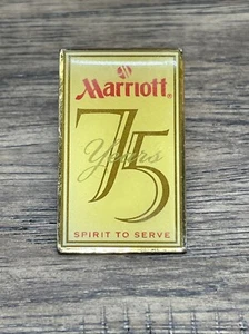 Vintage Marriott Hotels 75 Spirit of Service Enamel Lapel Pin KG JD - Picture 1 of 4