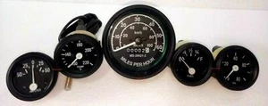 JEEP Willys Speedometer fits 1946-66 CJ-2A, 3A, 3B,M38, M38A1 Gauges Kit Black - Foto 1 di 3