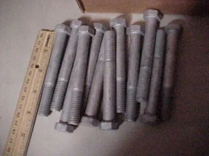 Menge 12 1/2 Zoll x 4 Zoll verzinkte Sechskantschrauben mit kostenlosem Versand - Bild 1 von 2