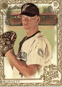 2019 Allen and Ginter Gold #24 A.J. Burnett Florida Marlins BX 50A - Picture 1 of 2