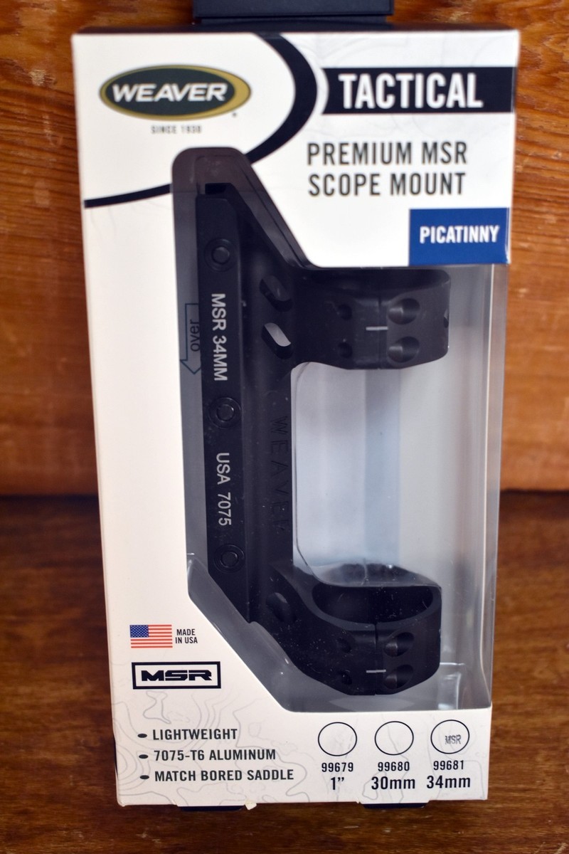 Weaver Premium Scope Mount Aluminum Black Matte 34mm 99681 for
