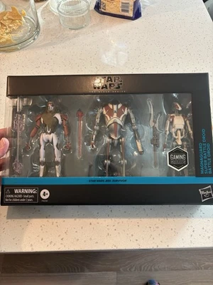 "Paquete de 3 figuras Star Wars Black Series Jedi Survivor MagnaGuard Battle Droid 6""" Foto 1 de 4