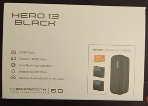 NEW GoPro HERO13 Black Action Camera Bundle w/ 2 Enduro Battery+Case+ 128GB card - Picture 1 of 1