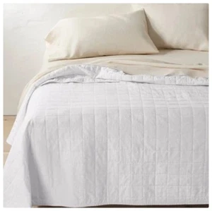 Casaluna Quilt Blend Box Quilted Luxe Heavyweight, White, Full/Queen - Picture 1 of 11