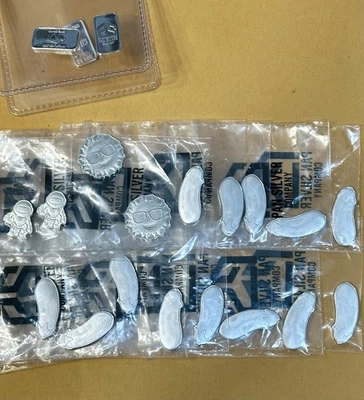 20 Grams Total  .999 Silver Lot...Mixed grams/ ounces bars, rounds, art designs - Image 1 of 4