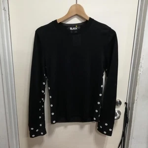 COMME DES GARCONS XS Black White Polka Dot Pullover Top - Picture 1 of 4