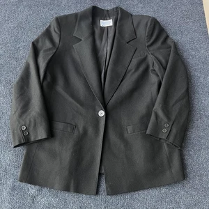 Pendleton Blazer Mens Large Black Pure Virgin Wool Single Button Made in USA - Picture 1 of 8