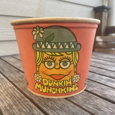 Vintage 1960/70s Dunkin Munchkins Dunkin Donuts Bucket RARE - Image 1 of 4