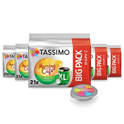 Tassimo Morning Café Capsules, 105 Coffee Capsules, Pack of 5, 5 x 21 Drinks - Bild 1 von 4