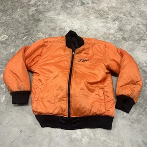 G-Unit Jacket Mens Size Medium Hip Hop Rap 50 Cent Orange Bomber Reversible - Picture 1 of 8
