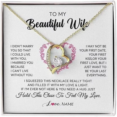 Necklace for Wife from Future Husband with Message Card and Gift Box - Image 1 of 3