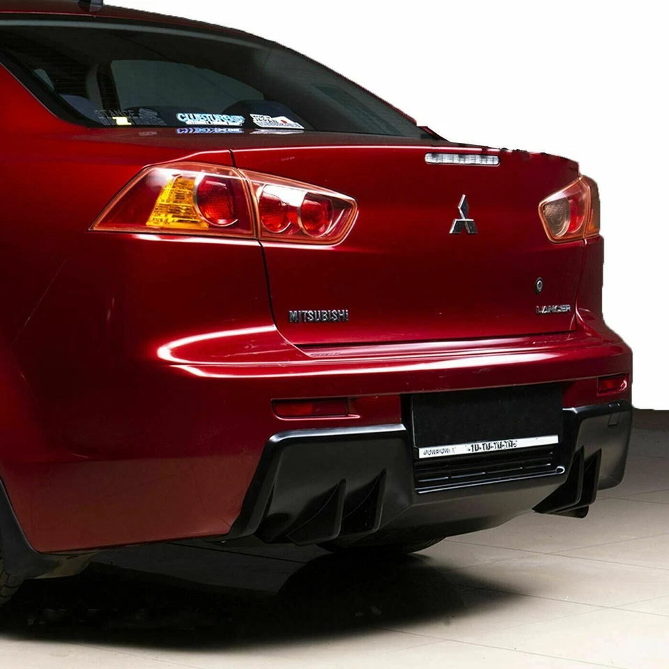 Rear Diffuser EVO Style(ABS) for Mitsubishi Lancer X 2007-17 *FREE DHL SHIPPING* - Изображение 1 из 4