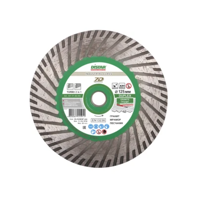 Diamant Trennscheibe DUPLEX Turbo 125mm Trennen Schleifen Marmor Granit Fliesen - Bild 1 von 3