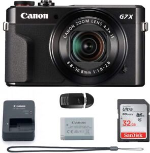 Canon PowerShot G7 X Mark II 20.1MP Digital Camera 32GB Starter Vlogging Bundle