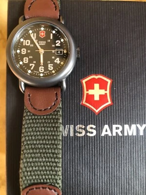 Vintage Swiss Army Calvary Gunmetal Men's Field Watch - New/Mint-in-Box! - image 1 of 4