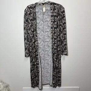 Retreat By Rhonda Shear Lounge Duster Long Knit Cardigan Small Butterfly - Picture 1 of 6