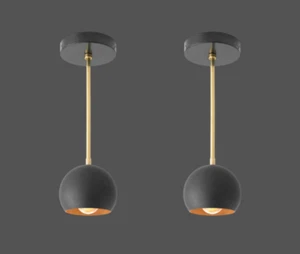 Italian Sputnik Light ceiling Fixture Lamps Mid Century ceiling Sconce Lamp Pair - Picture 1 of 4